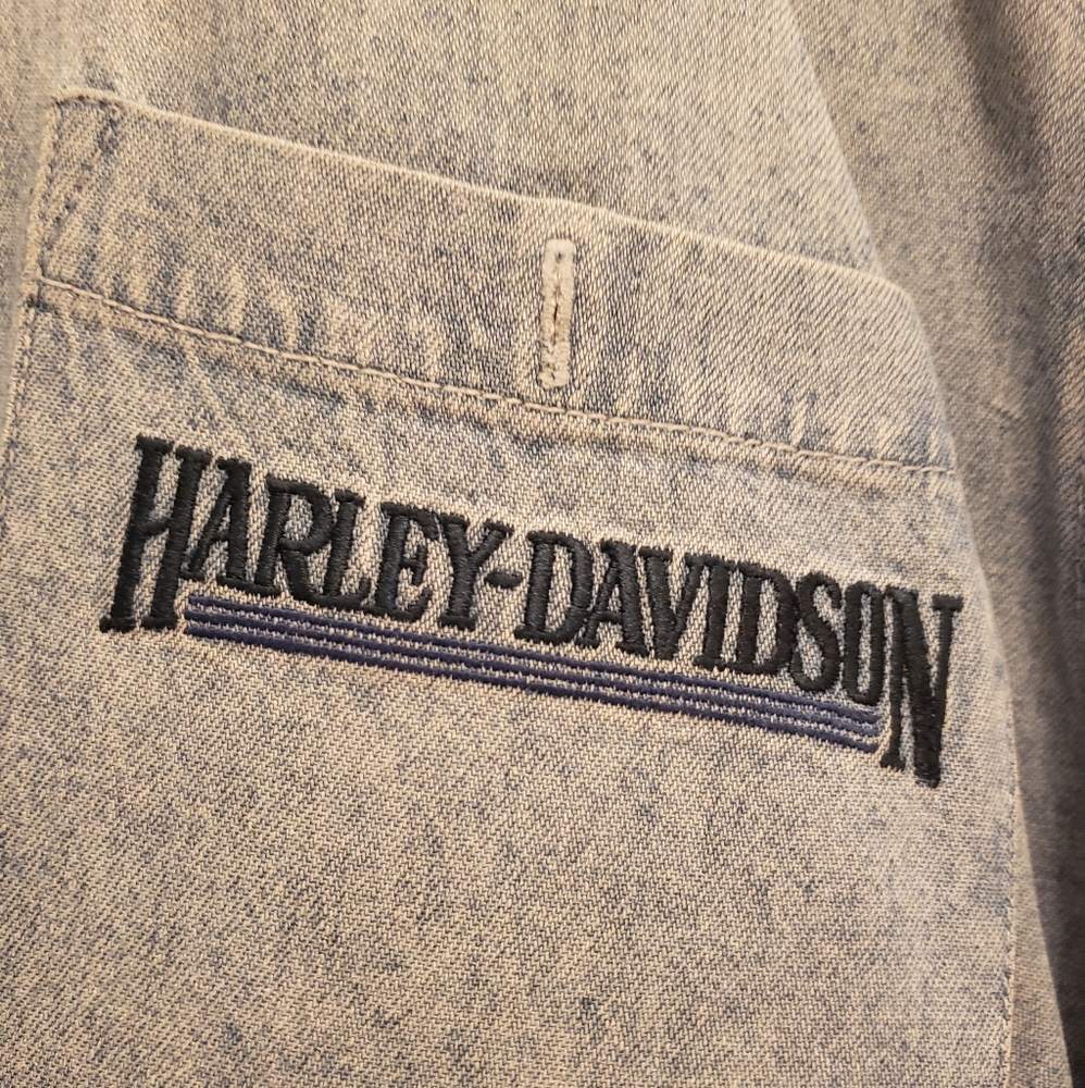 Mens denim Harley-Davidson long sleeve - Picture 2 of 5